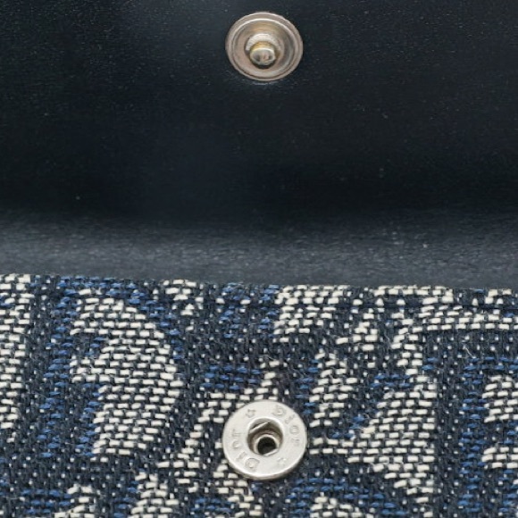 Christian Dior Saddle Compact Wallet Navy Silver - Picture 13 of 16